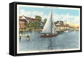 Edgartown Waterfront, Martha's Vineyard-null-Framed Stretched Canvas
