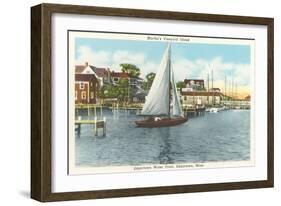 Edgartown Waterfront, Martha's Vineyard-null-Framed Art Print