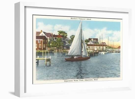 Edgartown Waterfront, Martha's Vineyard-null-Framed Art Print