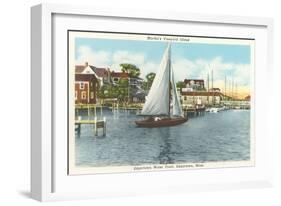 Edgartown Waterfront, Martha's Vineyard-null-Framed Art Print