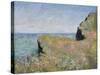 Edge of the Cliff, Pourville, 1882-Claude Monet-Stretched Canvas