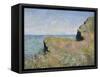 Edge of the Cliff, Pourville, 1882-Claude Monet-Framed Stretched Canvas