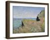 Edge of the Cliff, Pourville, 1882-Claude Monet-Framed Giclee Print