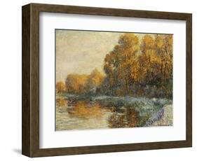 Edge of the River in Autumn; Bords De Riviere En Automne, 1912-Gustave Loiseau-Framed Giclee Print