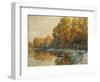 Edge of the River in Autumn; Bords De Riviere En Automne, 1912-Gustave Loiseau-Framed Giclee Print