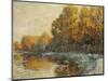 Edge of the River in Autumn; Bords De Riviere En Automne, 1912-Gustave Loiseau-Mounted Giclee Print