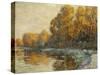 Edge of the River in Autumn; Bords De Riviere En Automne, 1912-Gustave Loiseau-Stretched Canvas