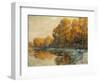 Edge of the River in Autumn. Bords de Riviere en Automne. 1912-Gustave Loiseau-Framed Giclee Print