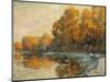 Edge of the River in Autumn. Bords de Riviere en Automne. 1912-Gustave Loiseau-Mounted Giclee Print