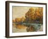 Edge of the River in Autumn. Bords de Riviere en Automne. 1912-Gustave Loiseau-Framed Giclee Print