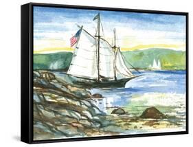 Edge of the Sea-Gregory Gorham-Framed Stretched Canvas