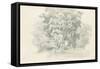 Edge of the Woods Sketch-Wild Apple Portfolio-Framed Stretched Canvas