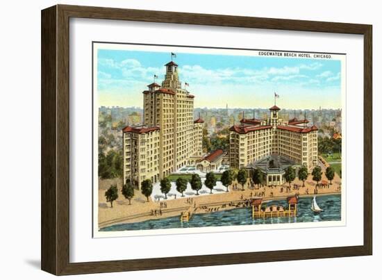 Edgewater Beach Hotel, Chicago, Illinois-null-Framed Art Print