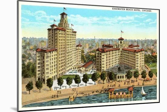 Edgewater Beach Hotel, Chicago, Illinois-null-Mounted Art Print