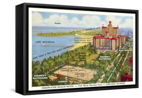 Edgewater Beach Hotel, Chicago, Illinois-null-Framed Stretched Canvas