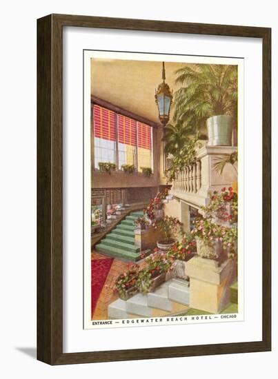 Edgewater Beach Hotel, Chicago, Illinois-null-Framed Art Print