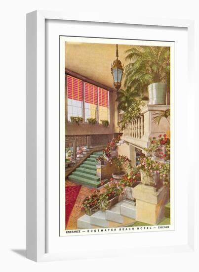 Edgewater Beach Hotel, Chicago, Illinois-null-Framed Art Print