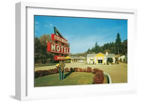 Edgewood Motel-null-Framed Art Print