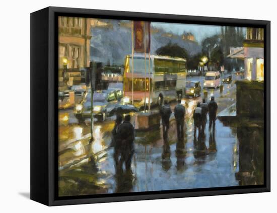 Edinburgh at Dusk-Desmond O'hagan-Framed Stretched Canvas