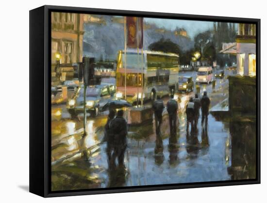 Edinburgh at Dusk-Desmond O'hagan-Framed Stretched Canvas