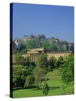 Edinburgh Castle and National Gallery, Edinburgh, Lothian, Scotland, UK, Europe-Roy Rainford-Stretched Canvas