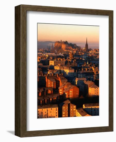 Edinburgh Castle and Old Town Seen from Arthur's Seat, Edinburgh, United Kingdom-Jonathan Smith-Framed Photographic Print