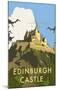 Edinburgh Castle - Dave Thompson Contemporary Travel Print-Dave Thompson-Mounted Giclee Print