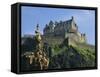 Edinburgh Castle, Edinburgh, Lothian, Scotland, UK, Europe-Roy Rainford-Framed Stretched Canvas