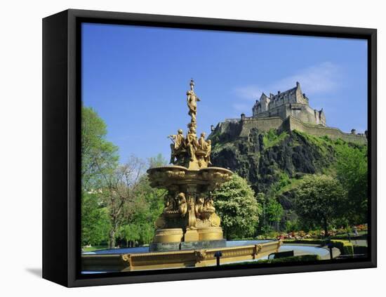 Edinburgh Castle, Edinburgh, Lothian, Scotland, UK, Europe-Roy Rainford-Framed Stretched Canvas