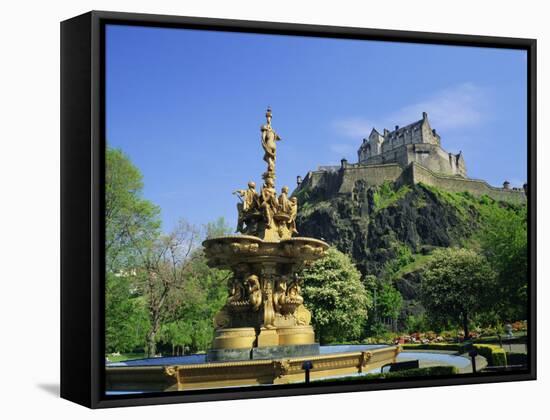 Edinburgh Castle, Edinburgh, Lothian, Scotland, UK, Europe-Roy Rainford-Framed Stretched Canvas