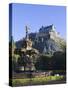 Edinburgh Castle, Edinburgh, Lothian, Scotland, Uk-null-Stretched Canvas