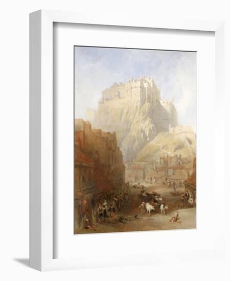 Edinburgh Castle from the Grassmarket, 1837-David Roberts-Framed Giclee Print