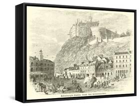 Edinburgh Castle, from the Grassmarket-null-Framed Stretched Canvas