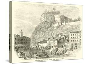 Edinburgh Castle, from the Grassmarket-null-Stretched Canvas