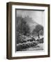 Edinburgh Castle in the Snow, from Princes Street Gardens, Scotland, 1924-1926-W Reid-Framed Giclee Print