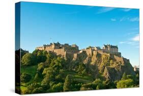 Edinburgh Castle on a Clear Sunny Day, Scotland, UK-vitalytitov-Stretched Canvas