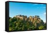 Edinburgh Castle on a Clear Sunny Day, Scotland, UK-vitalytitov-Framed Stretched Canvas