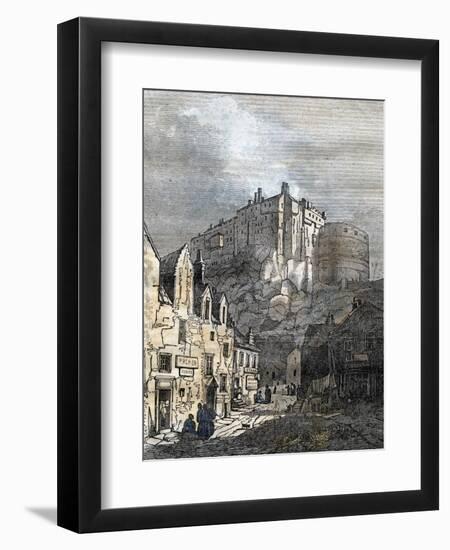 Edinburgh Castle Scotland 1833-null-Framed Giclee Print