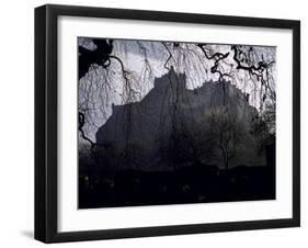 Edinburgh Castle Seen Through a Veil of Tree Branches-Dmitri Kessel-Framed Photographic Print