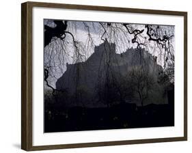 Edinburgh Castle Seen Through a Veil of Tree Branches-Dmitri Kessel-Framed Photographic Print