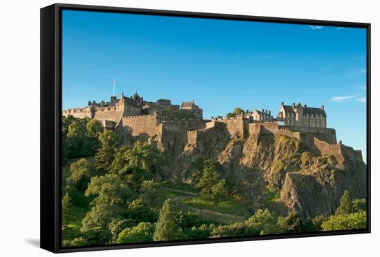 Edinburgh Castle (Uk) on a Clear Sunny Day-vitalytitov-Framed Stretched Canvas