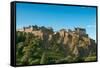 Edinburgh Castle (Uk) on a Clear Sunny Day-vitalytitov-Framed Stretched Canvas