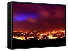 Edinburgh City at Night, October 1999-null-Framed Stretched Canvas