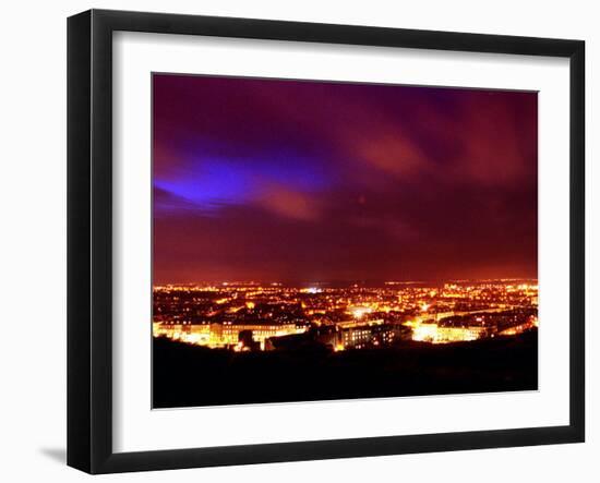 Edinburgh City at Night, October 1999-null-Framed Premium Photographic Print