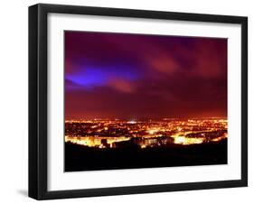 Edinburgh City at Night, October 1999-null-Framed Premium Photographic Print