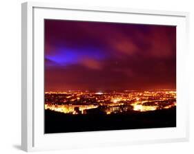 Edinburgh City at Night, October 1999-null-Framed Photographic Print