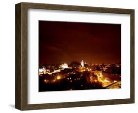 Edinburgh City at Night, October 1999-null-Framed Photographic Print
