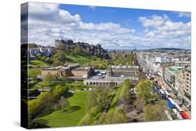 Edinburgh City Skyline-Neale Clark-Stretched Canvas