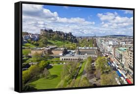 Edinburgh City Skyline-Neale Clark-Framed Stretched Canvas