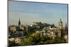 Edinburgh City Skyline-Misty River-Mounted Photographic Print